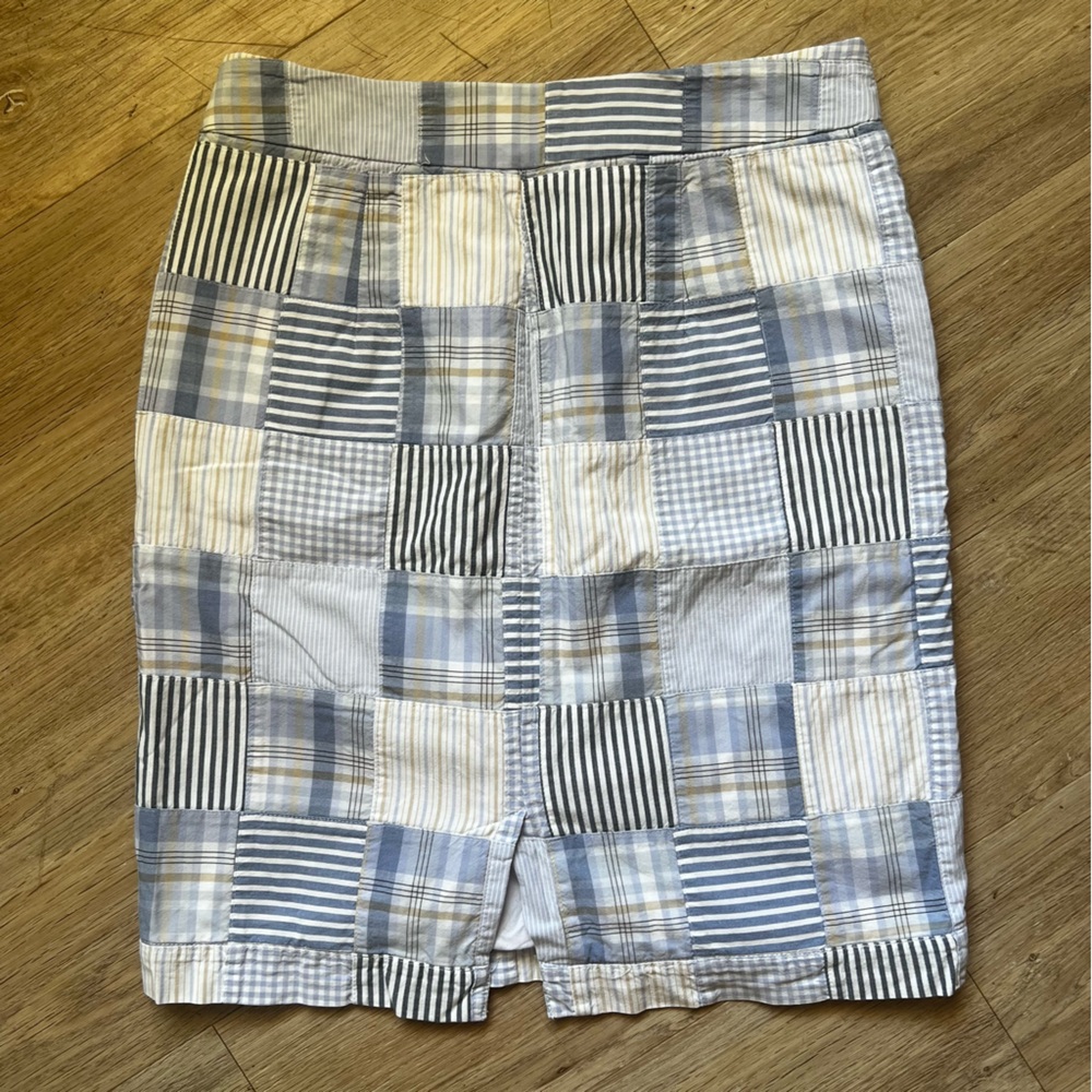 L.L Bean Favorite Fit Patchwork Preppy Skirt - Picture 2 of 7